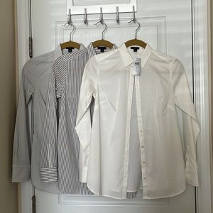 LOT of 3 Ann Taylor Button Up Shirts 2P